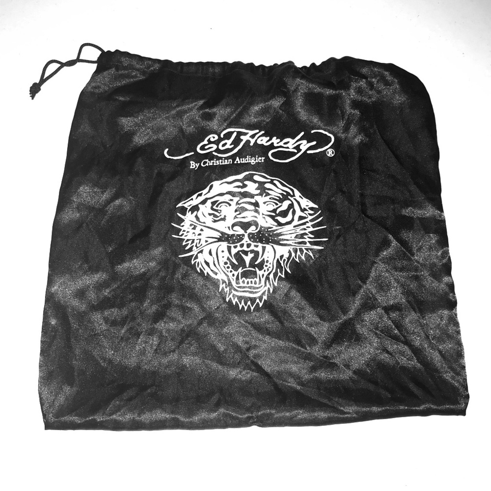 ⚡️Ed Hardy by Christian audigier Satin Dust Bag🔥
